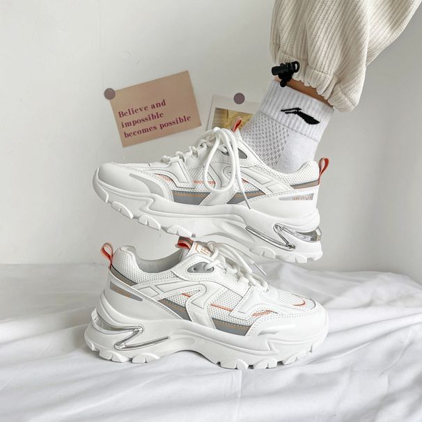 Dad Women Autumn Korean Edition Student Leisure Versatile Sports White Breathable Running Shoes Trendy_vogvips.com