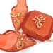 Women's pointe shoe bag Simple rhinestone embellishments with fine ankle chain buckle for daily work or dinner wear_vogvips.com