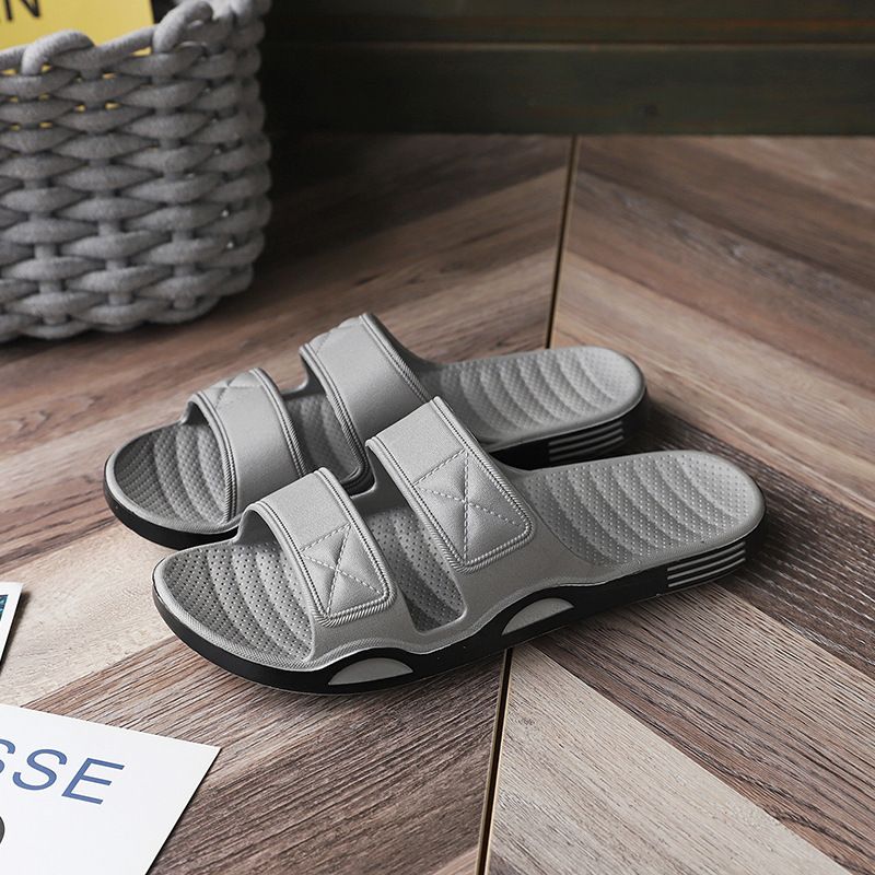 Summer One-piece Cool Slippers For Home Use, Indoor Bathing, Anti Slip, Thick Soled Men's Outerwear_vogvips.com