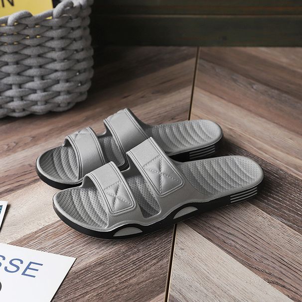 Summer One-piece Cool Slippers For Home Use, Indoor Bathing, Anti Slip, Thick Soled Men's Outerwear_vogvips.com