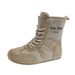Women Boxing Boots 2025 Autumn New High-Top German Training Women's Breathable Casual Sports Western Cowboy Boxing Shoes Short Boots_vogvips.com