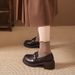 Chunky Sole Dress Loafers Elegant Slip On Shoes With Decorative Buckle For Daily Office Wear_vogvips.com