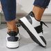Women's Casual Flat Sports Shoes New Large Size Lace-up Medium Heel Large Size Single Shoes_vogvips.com