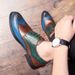 Euro Step 2020 Spring And Autumn New Brogue Color Block Large Size Men' Fahion Trend Gentleman Britih Style Formal Leather_vogvips.com