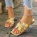 Cro-border Foreign Trade Plu-ize Lipper, Fahionable Caual Ummer Open-toe Quare-toed Flat Andal, Women'_vogvips.com