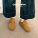 2025 New Slippers Low-Cut Velcro Snow Boots For Women Comfortable Versatile Cotton Shoes Warm Fleece-Lined_vogvips.com