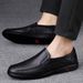 TerraStride Slip-On Shoes For Men, Genuine Breathable Business Casual Shoes, 2025 Spring New Men's Loafers, Leather Soft Sole_vogvips.com