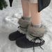 Mao Mao Snow Boots Women's Velvet Thermal Cotton Shoes Children's Short Boots Tide_vogvips.com