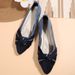 Women's Breathable Knit Slip-On Flat Shoes With Bowknot - Lightweight Comfortable Work Loafers For Women (Black, Navy, Beige, Brown, Orange)_vogvips.com