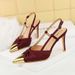 Elegant Satin Pointed-Toe High Heels With Bow Detail - Women's Dress Shoes For Parties & Special Occasions Back Strap Single Shoes_vogvips.com
