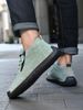 Burst Men's Martin Boots Medium Top Casual Shoes Short Boots Large Size Shoes Stitched Men_vogvips.com