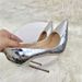 Size33-46 Women's Shoes Silver Snakeskin Pattern Celebrity High Heels 12CM Pointed Stiletto Shallow Mouth Single Shoes Women's Shoes_vogvips.com