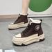 High Top Cotton Shoes For Women, Winter Plush Sports Shoes For Women, Korean Version For Students, Snow Boots_vogvips.com
