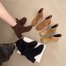 The New Style Of Fanggen Autumn And Winter Vintage 2025 Women's Suede Ankle Boots With Rear Zipper_vogvips.com