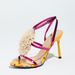 Women's Sandals With Three-dimensional Furry Floral Decoration, Round Toe, Stiletto Heel, Suitable For Spring And Summer_vogvips.com