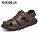Genuine Leather Casual Shoes For High Quality Classic Summer Outdoor Walking Sneakers Breathable Men Sandals_vogvips.com