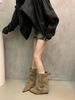 The 2025 New American-style Hot Girl Riveted Pointed Ankle Boots For Women's Autumn And Winter Collection_vogvips.com