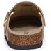 Evshine Women's Vegan Leather Mens Footbed Mules Unisex Slip On Potato Shoes With Arch Support Comfy Cork Lady Clogs_vogvips.com