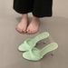 High Heels 25 Summer New Pointed Open Toe Stiletto Strap Slippers Fashionable Versatile White-Enhancing Red Sandals_vogvips.com
