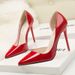 1132-3 Style Fashionable Minimalist Slim High Heels, Shallow Mouth, Pointy Hollow Out, Sexy And Slimming OL Professional_vogvips.com