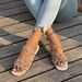 Fashionable Rhinestone Flat Bottom Sandals Women's Summer New Comfortable Slip-On Beach PU Material Casual Slippers_vogvips.com