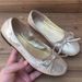 Paris Silk Bow Ballet Shoes For Women, Round Toe, Shallow Mouth, Flat Slip-On, Soft Sole, Silver Mary Jane Flats_vogvips.com