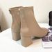 Martin For Women 2024 New Style Winter Square Toe Back Zipper Short Women's Chunky Mid Heel Boots_vogvips.com