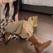 Women Boxing Boots 2025 New Women's Height-Increasing Boxing Autumn Flat Brown Short Lace-Up Suede Genuine Leather Martin Boots_vogvips.com