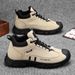 European Warm Series 2025 Autumn New High-top Martin Boots Non-slip Wear-resistant Outdoor Hiking Work Men's Casual Shoes_vogvips.com