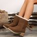 Large-size Snow Boots One Shoe Two Women's Chunky Heel Mid-calf Boots_vogvips.com