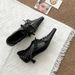 Lambskin Retro Niche Design Studded Lace Up Sexy Flats Women's Pointed Toe Stiletto Heel Wizard Shoes Early Spring_vogvips.com