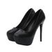 Fashionnew Arrival Wrinkled Leather Waterproof Platform Stiletto Ultra-high Heel Sandals Wedding Women's Casualflats_vogvips.com