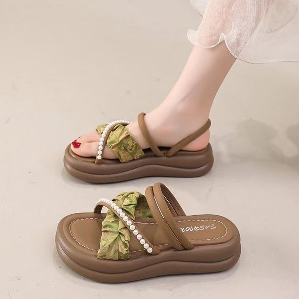 National Style Slippers Women's Thick-soled Non-slip Outer Wear Sandals With Soft Soles And Skirts, And Two Roman Sandals._vogvips.com