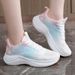 Summer New Thick-soled Breathable Fashion Rainbow Shoes Casual Breathable Versatile Women's Shoes Running Outdoor Beach Shoes Free Pinch Music_vogvips.com