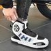 Men's Motorcycle Shoes, Non Slip Hight Top Durable Comfy Boots For Men's Winter Outdoor Riding Activities Camping Outdoor_vogvips.com
