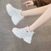 Women's Height-increasing 2026 And Autumn New Versatile Korean Style Thick-soled Dad Student Casual Shoes Spring Model_vogvips.com