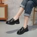 Women's Loafers 2024 Spring And Autumn Thick-Soled Slip-On Retro Versatile British Style Small Shoes Trendy Genuine_vogvips.com