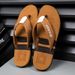 RIHANR Flip Flops For Men In Summer Wear Anti-slip Trendy Sandals Soft Sole Comfortable Beach Shoes Personalized Foot-clip Slipp_vogvips.com