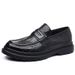 Euro Step New Genuine Leather Casual Loafers Breathable British Style Men's Trendy Shoes First Layer Sheepskin Korean Version_vogvips.com