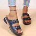 Large Women's Slippers 2025 New Thick And Low Straight Line Belt Buckle Round Toe Casual Shoes Size 35-43_vogvips.com
