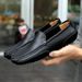 Suitable For All Seasons Spring 2020 New Men's Casual Leather Shoes Korean Style Large Size Soft Sole Lazy Summer Loafers_vogvips.com