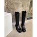 Leather Round-Toe High-Top Boots_vogvips.com