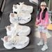 Girls' Sports Lightweight Mesh White New Summer Model Older Children, Children's Performance Shoes, Versatile Running_vogvips.com