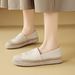 Cameido Women's Fisherman Shoes. Slip-on Shoes For Spring 2025, Comfortable With Soft Uppers. Slip-on White Shoes, Deep-mouthed Flat Single Shoes._vogvips.com