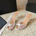 2026 In Stock New European American Fashion High-heeled With Round Toe, Embroidered Mesh And Suede, Sexy Outdoor Sandals Toe, Suede,_vogvips.com