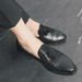 Euro Step British Carved Leather Men, Brogue Tassel Versatile Casual Fashion Hair Stylist Slip-On Lazy Shoes For Men_vogvips.com