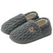 Women's Cartoon Winter Bear Cute Plush Slippers With Heel, Home Indoor Warm Cotton Shoes For Men_vogvips.com