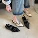 Plus Size 34-43 Fashionable Pointed Toe Strap Buckle Women's Shoes 2024 Summer Style Chunky Heel Fashion Sandals_vogvips.com