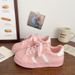 Blue Thick-Soled Sneakers For Women, Shell Toe, Autumn New Chic Niche Korean Style, Low-Top Versatile Sports White Shoes_vogvips.com