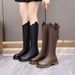 Long Boots For Women, Over-the-Knee V-Cut High 2023 Autumn And Winter Slimming Riding Boots, Sizes 34-42_vogvips.com